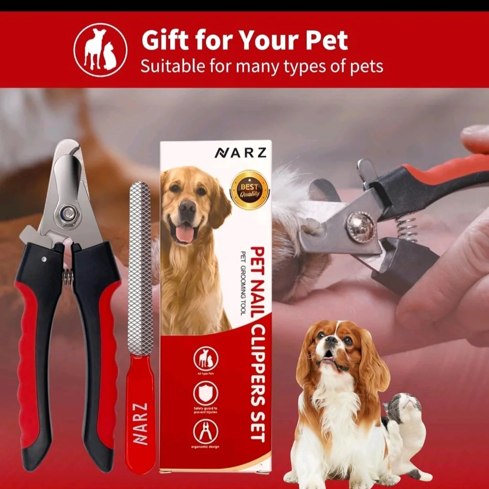 Red and Black Dog Nail Clippers Set